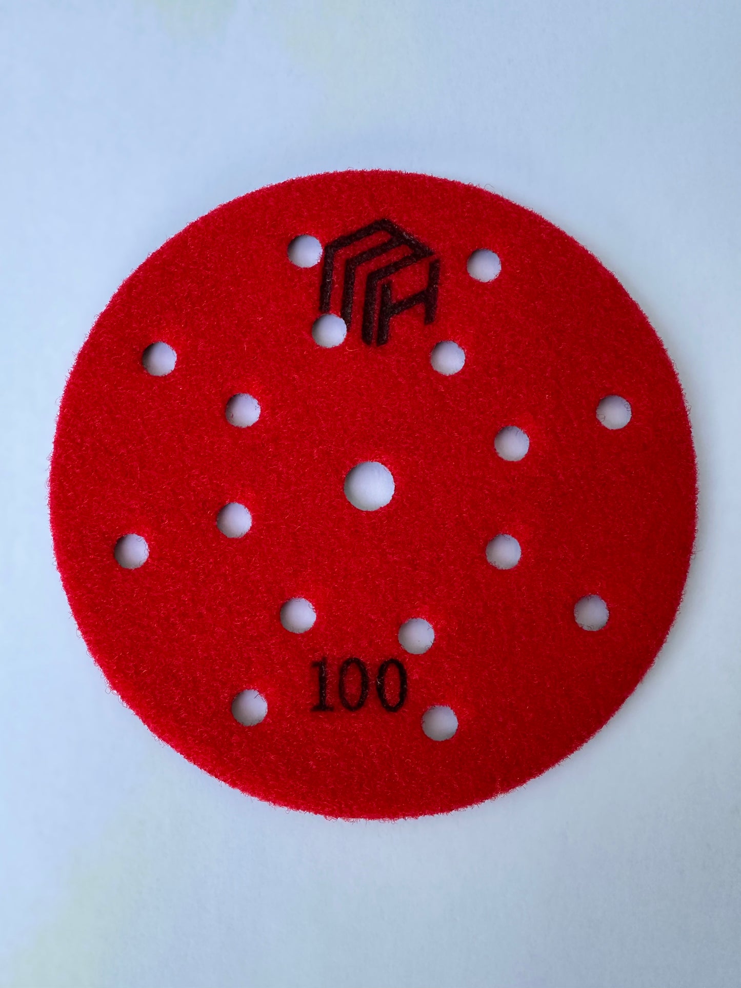 Microcement Honeycomb sanding pad 150 mm with extraction holes for orbital sander